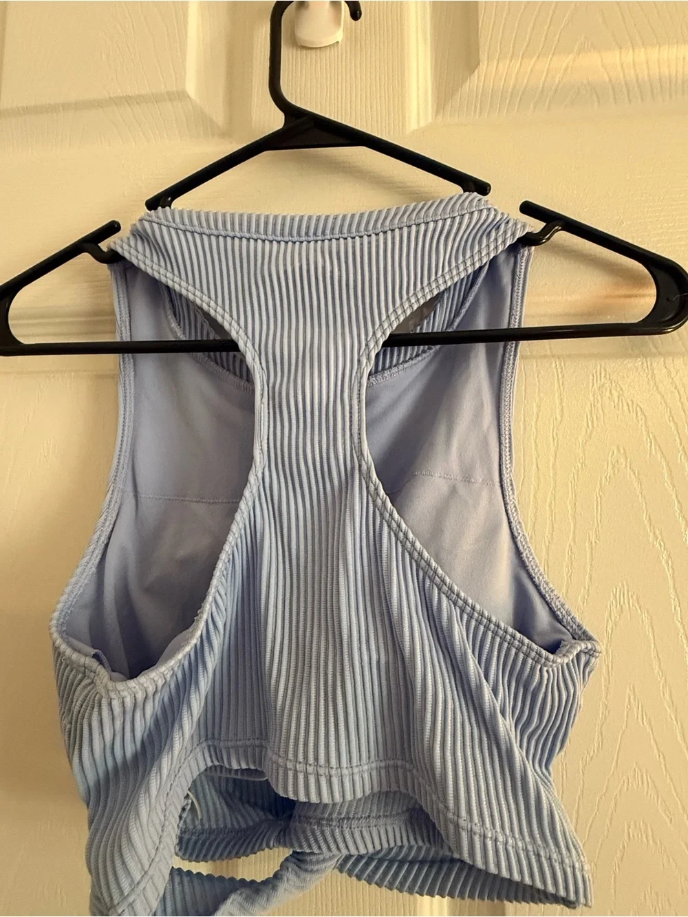 Hollister Light Blue Ribbed Swim Top
